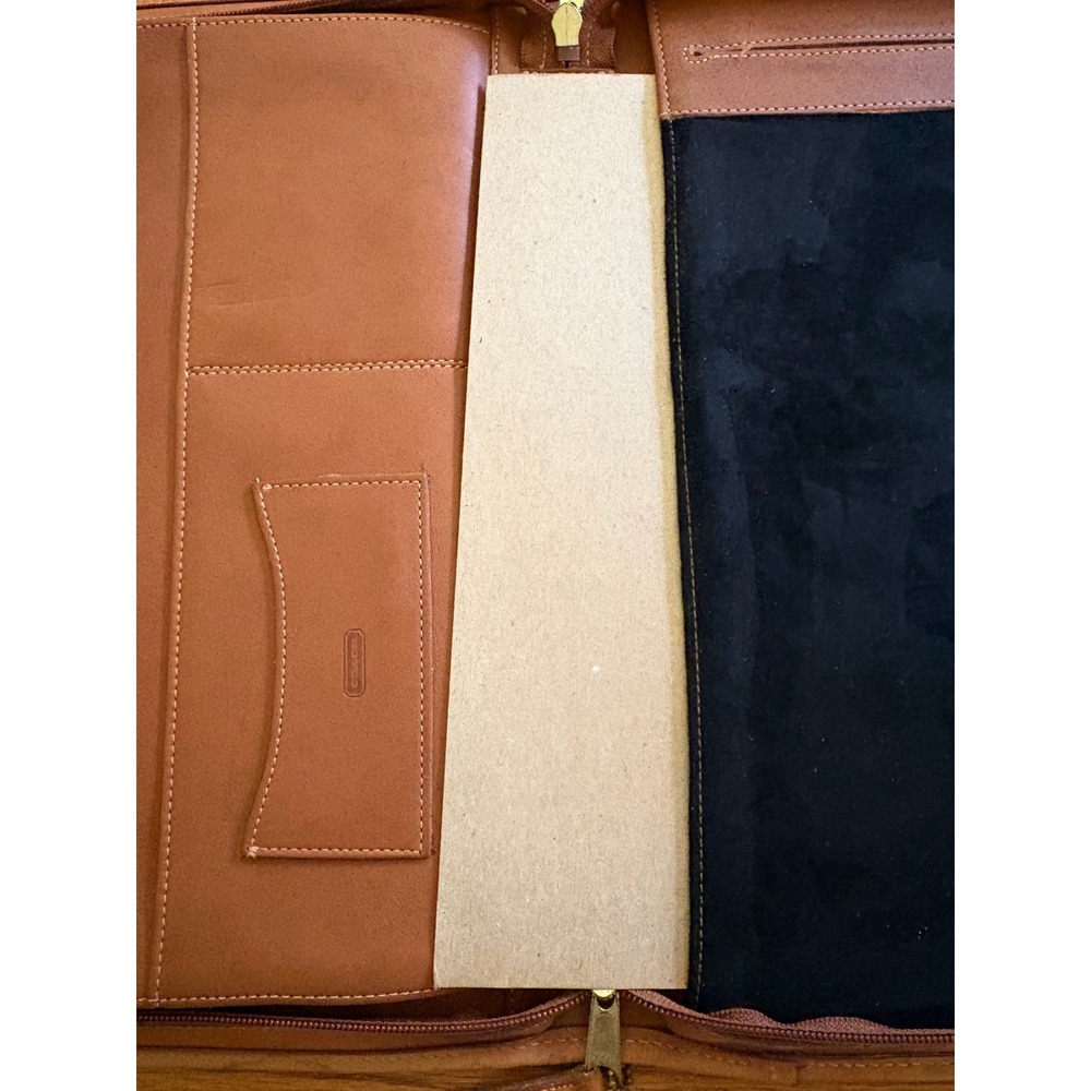 Coach Vintage Tan Leather Zip Around Portfolio Organizer Document Case Tan - Picture 15 of 16